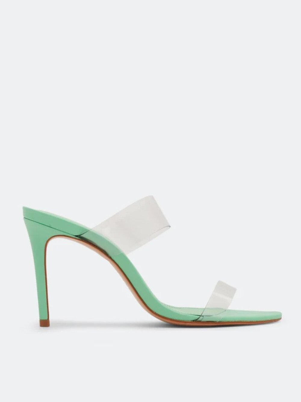 Schutz Ariella Green Leather Sandals Size 5 NIB $137 Retail - Picture 2 of 4